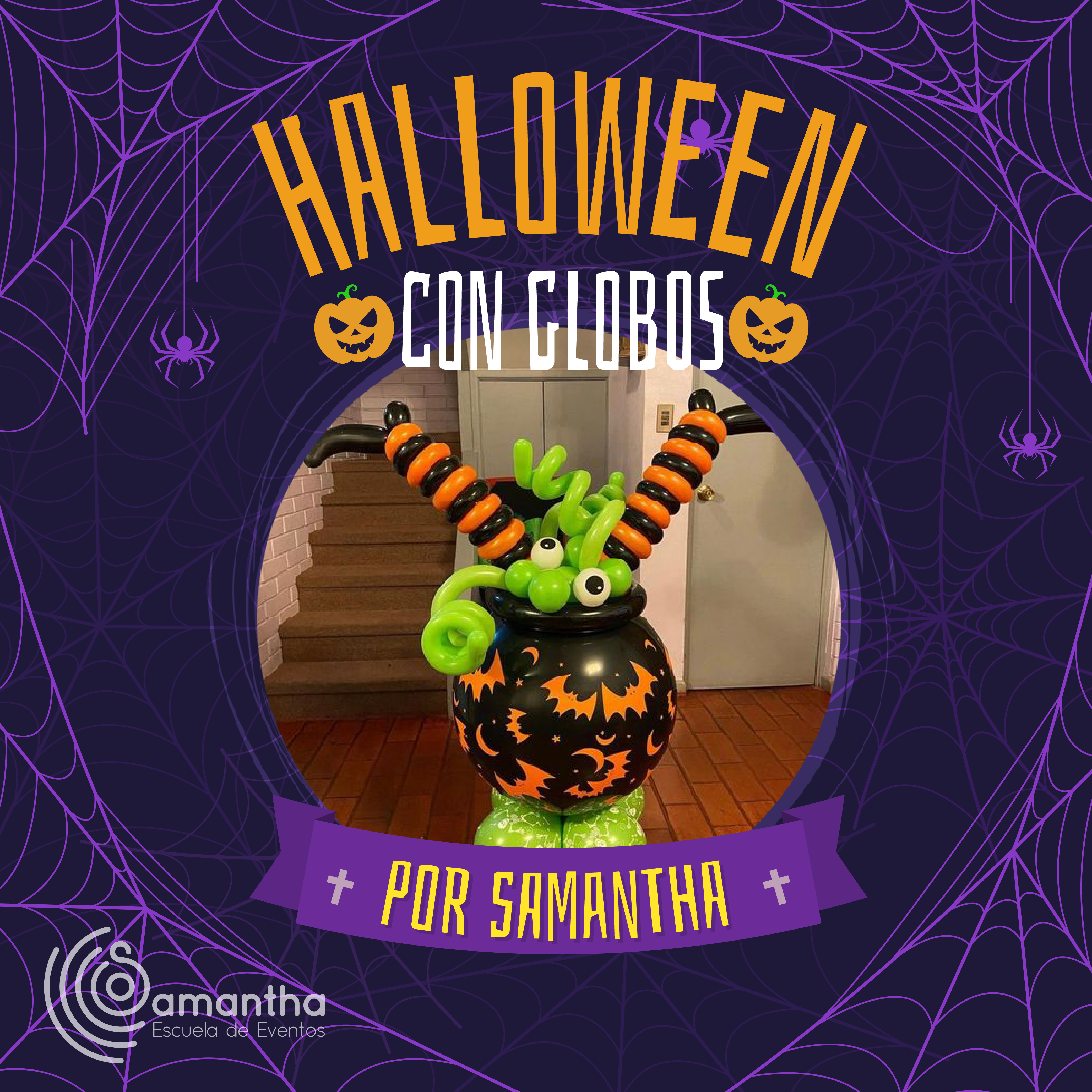 Portada CURSO HALLOWEEN CON GLOBOS